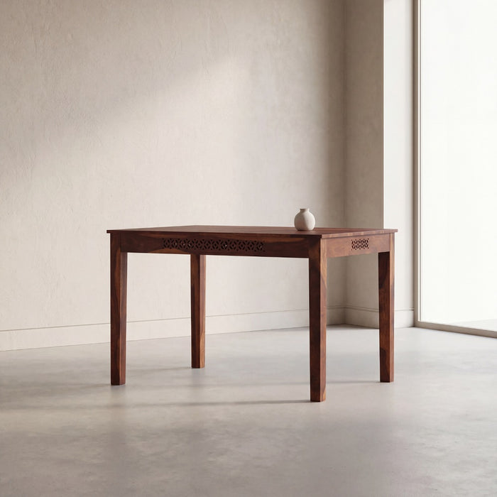 Wooden CNC 4 Seater Dining Table