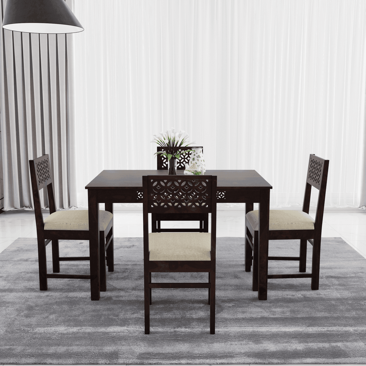 4 Seater dining made of solid sheesham wood