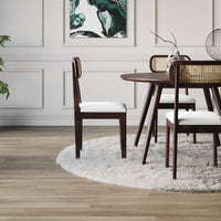 4 Seater Sheesham Wood Round Dining Table Set