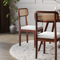 4 Seater Sheesham Wood Round Dining Table Set