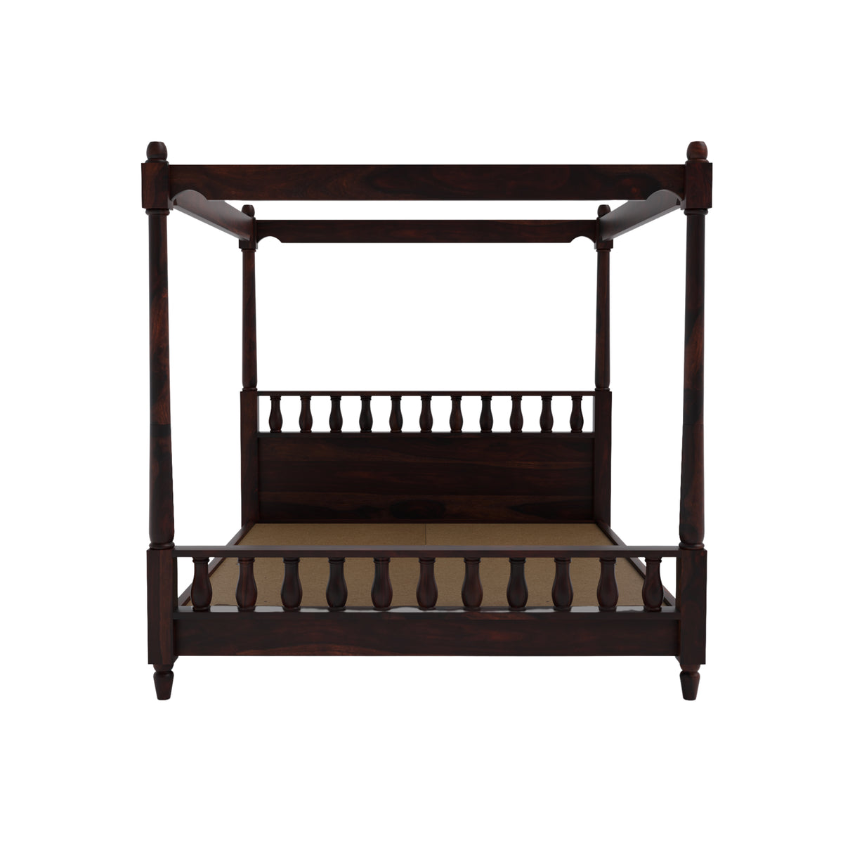 Wooden King Size Poster Bed without Storage for Bedroom