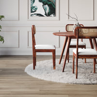 4 Seater Sheesham Wood Round Dining Table Set