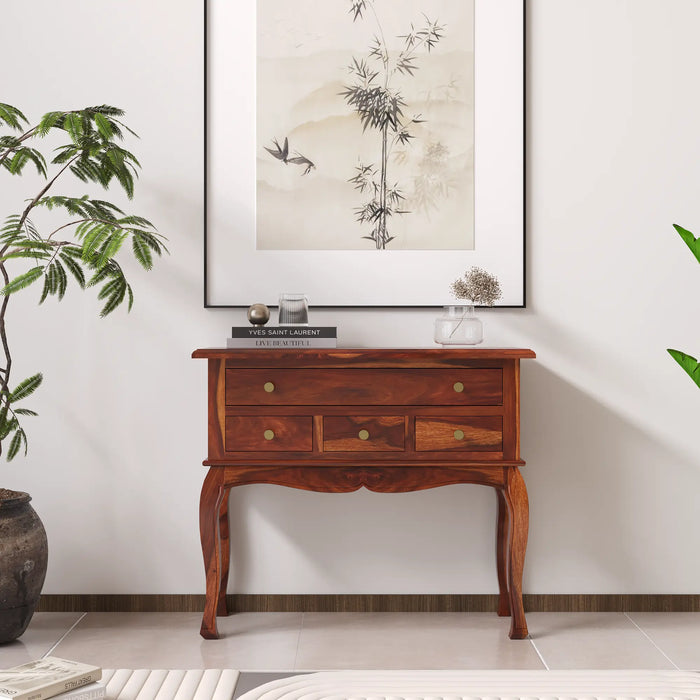 Wooden Console Cabinet with Drawer for Living Room