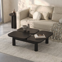 Nova Solid Wood Coffee Table for Living Room - Black Finish