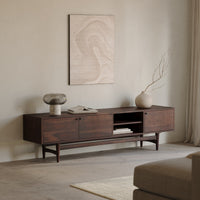 Solid Wood TV Cabinet with Storage and Drawers