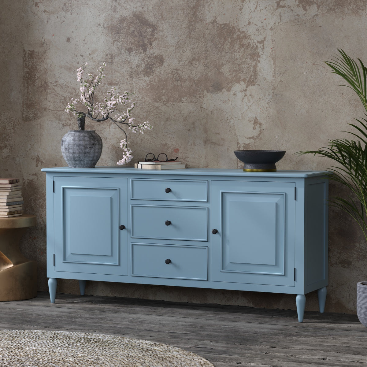 Mango Wood Sideboard Buffet with Drawer Storage