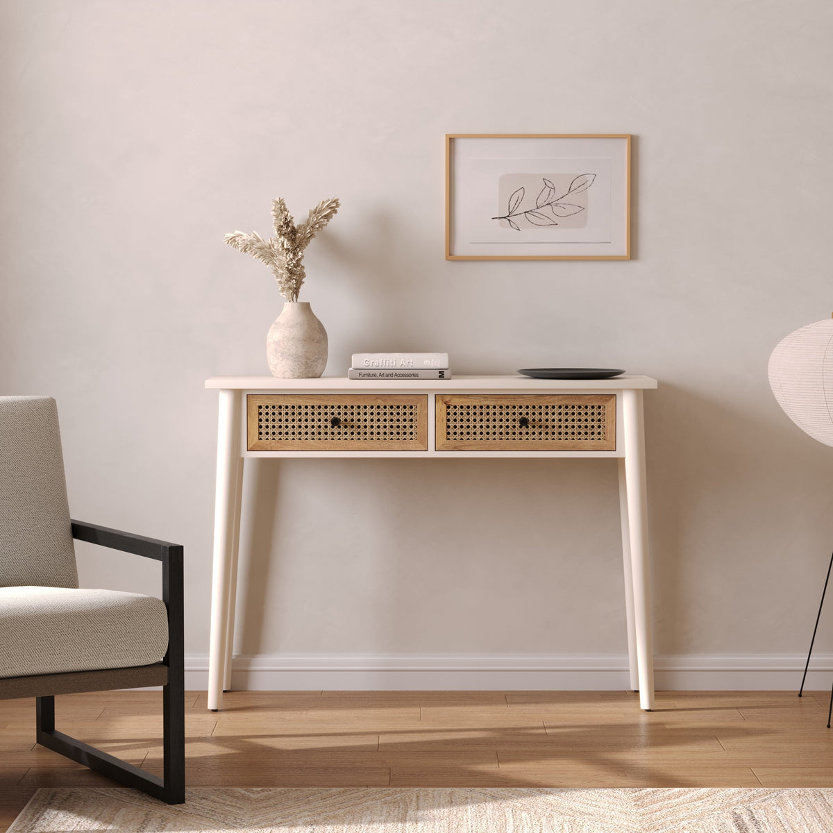 Solid Wood Console Table for Living Room