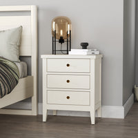 Solid Wood Bedside Table with Storage