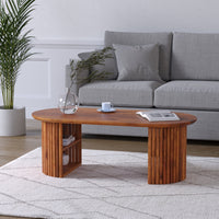 Mango Wood Semi Round Center Table
