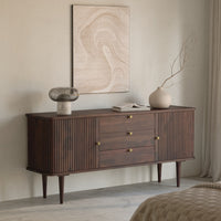 Sheesham Wood Sideboard Buffet with 3 Drawers
