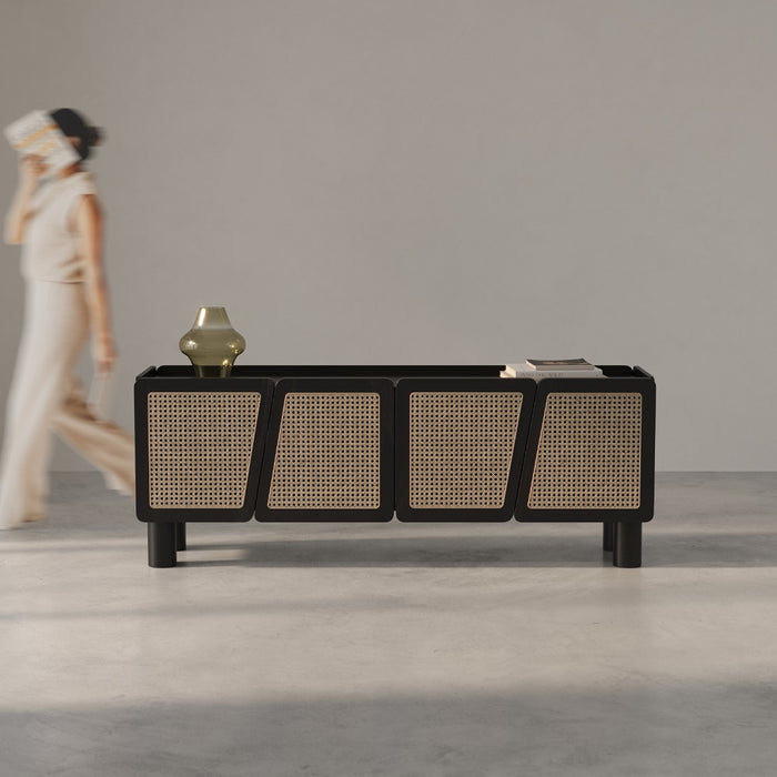 Rattan Sideboard Cabinet for Living Room
