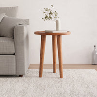 Wooden Round Accent Side End Table for Living Room & Bedroom