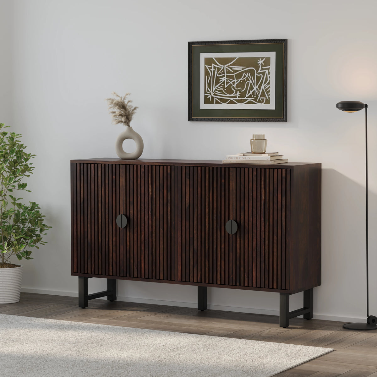 Sheesham Wood Sideboard Buffet Cabinet