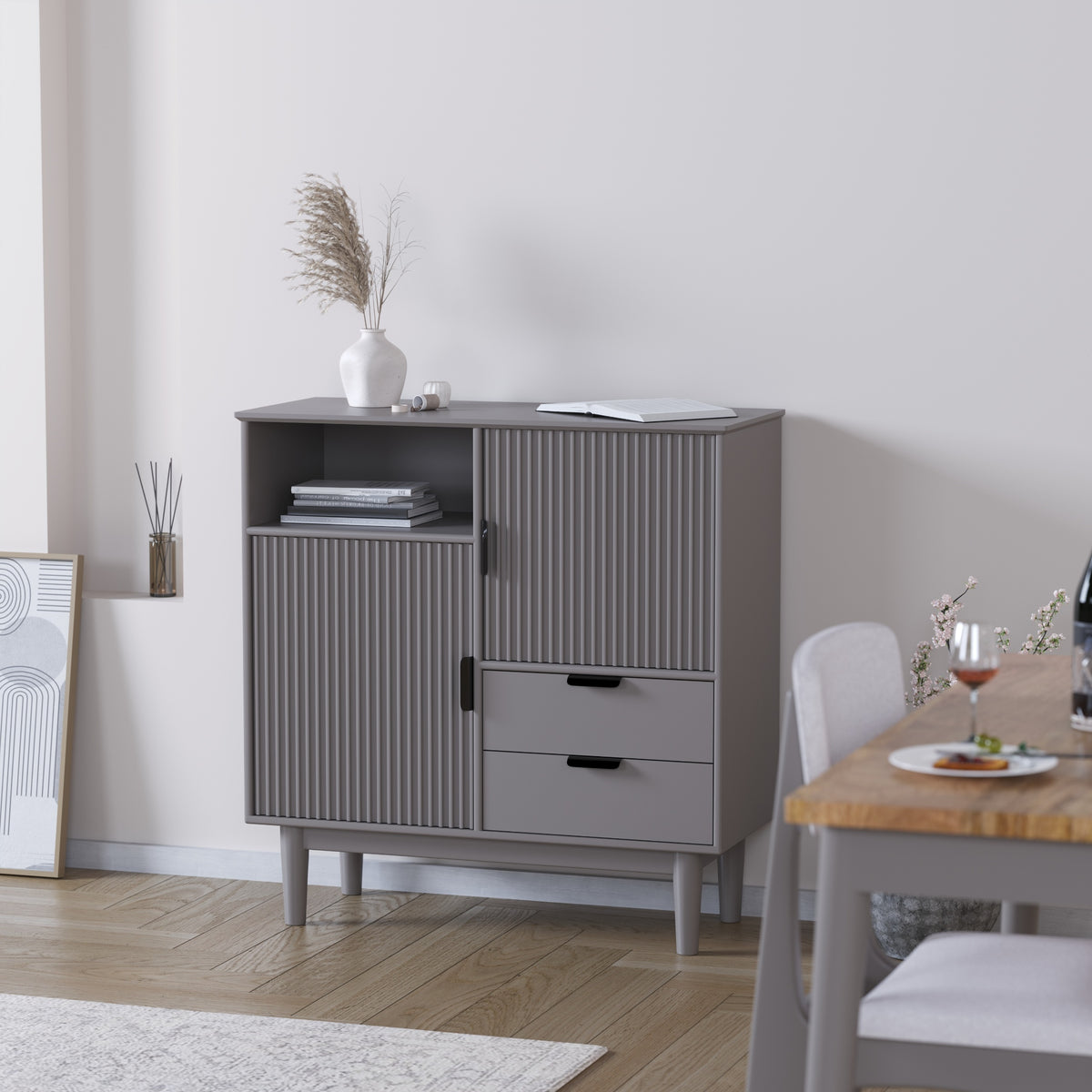 Mango Wood Sideboard Buffet for Living Room