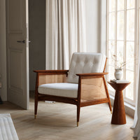 Sheesham Wood 1 Seater Sofa with Cane Back
