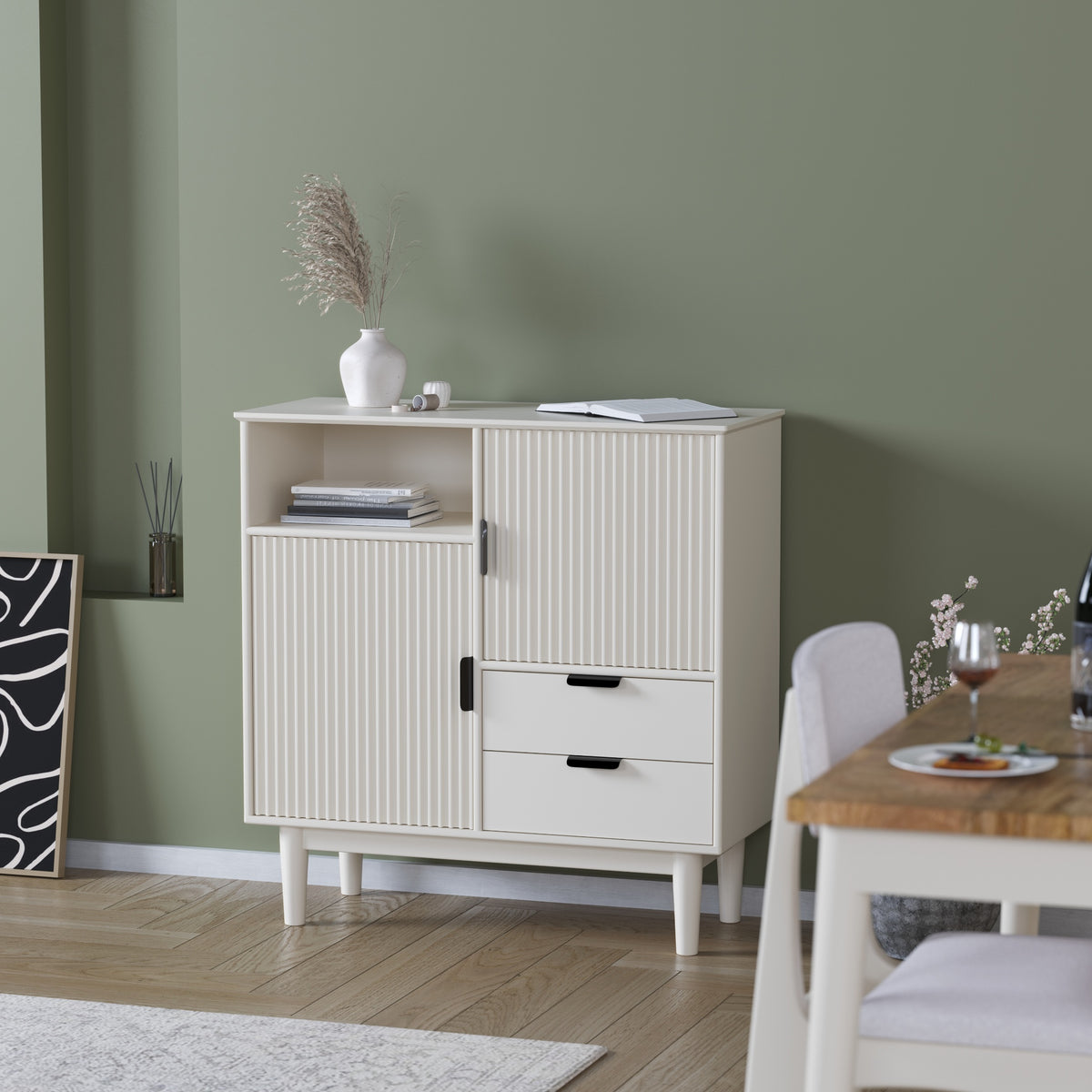 Mango Wood Sideboard Buffet for Living Room