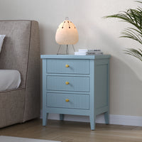 Solid Wood Bedside Table with Storage