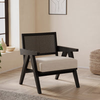 Solid Wood Accent Arm Chair Lounge sofa for Living Room