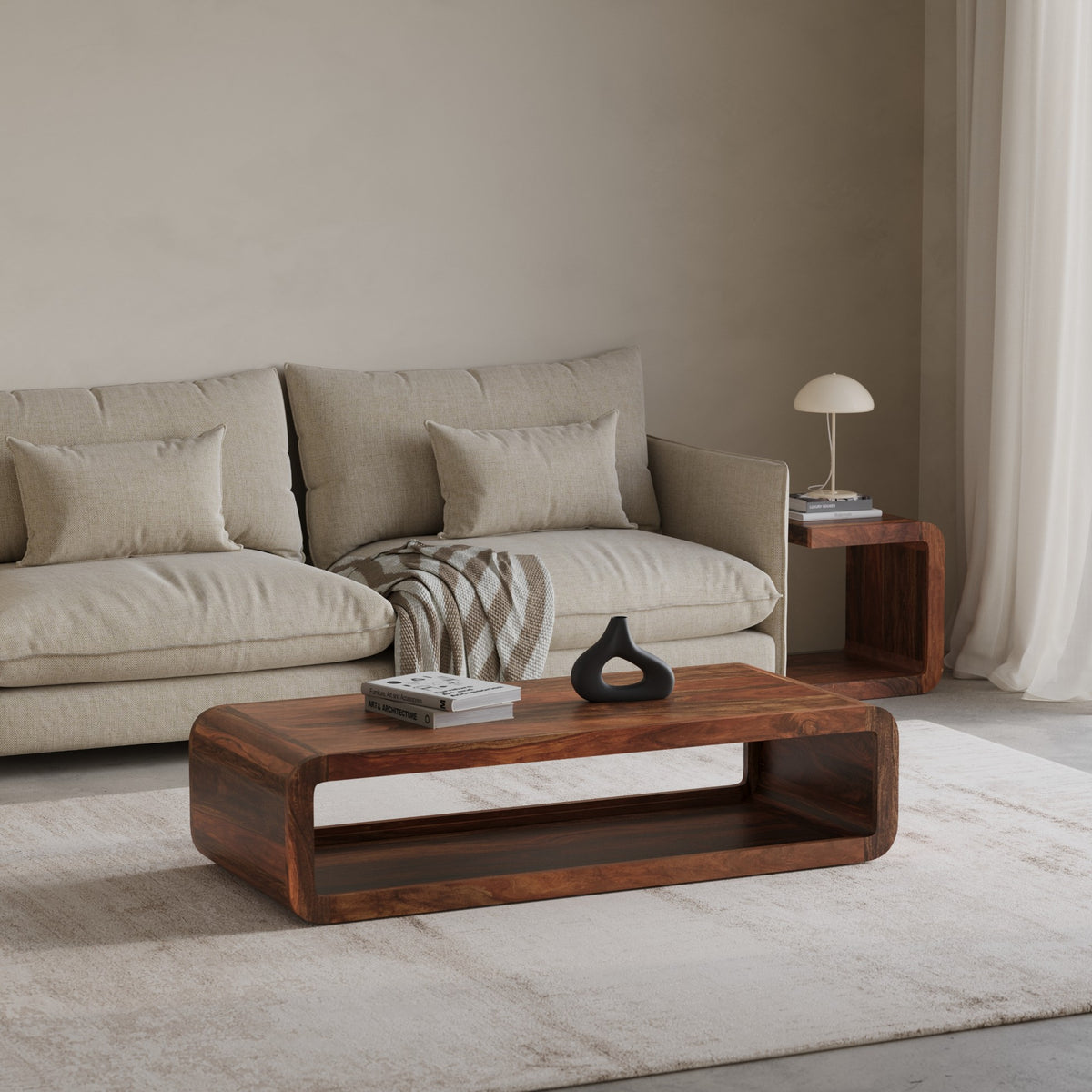 Sheesham Wood Rectangular Coffee Table
