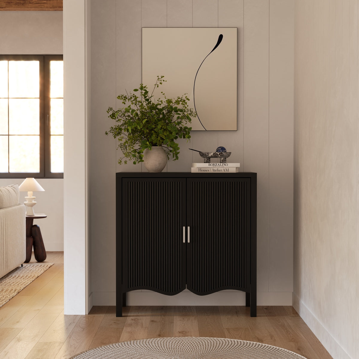 2 Door Wooden Storage Cabinet