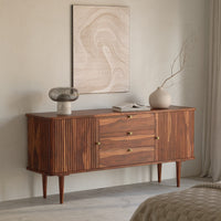 Sheesham Wood Sideboard Buffet with 3 Drawers