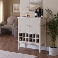 Solid Wood Bar Cabinet with Cabinet Storage
