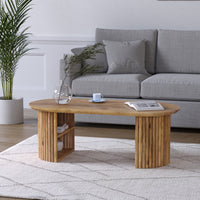 Mango Wood Semi Round Center Table