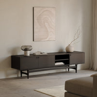 Solid Wood TV Cabinet with Storage and Drawers