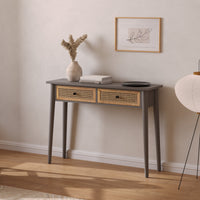 Solid Wood Console Table with Drawers