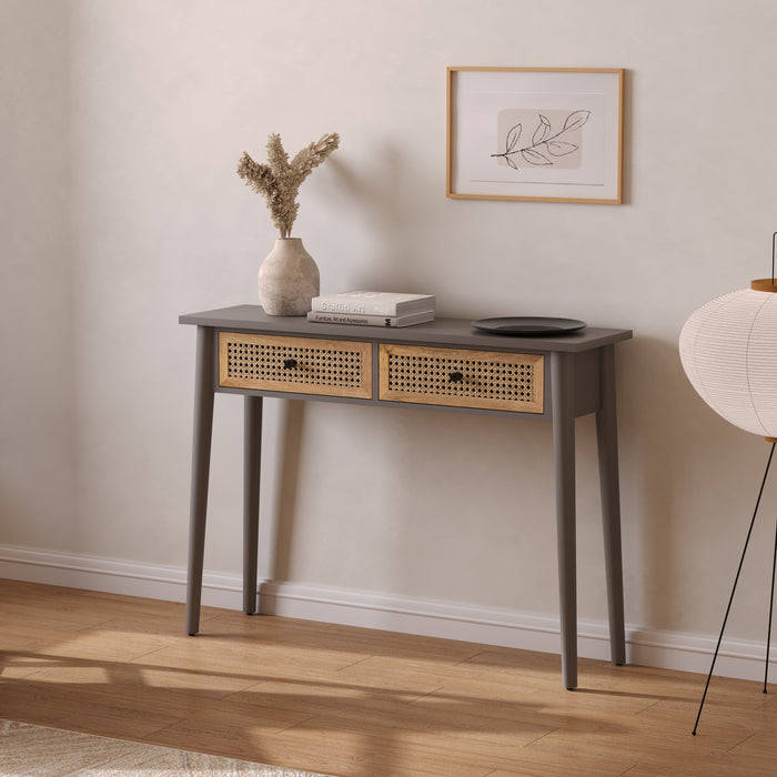 Solid Wood Console Table with Drawers