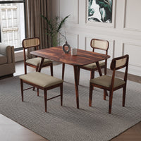 Solid Sheesham Wood 4 Seater Dining Set