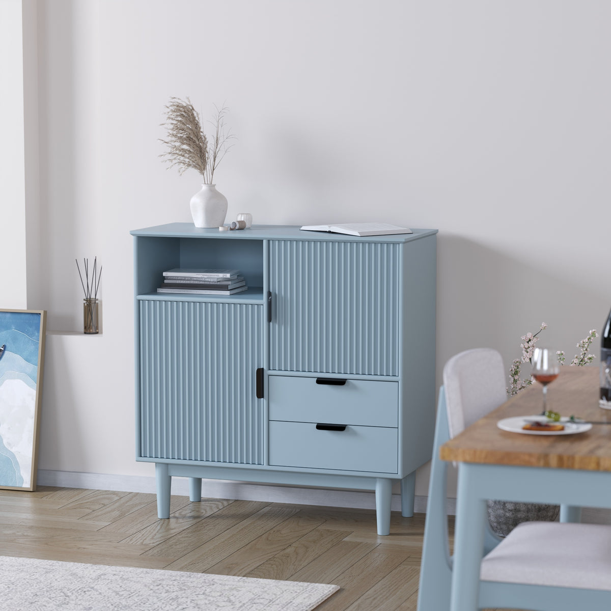 Mango Wood Sideboard Buffet for Living Room