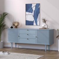 Solid Mango Wood Buffet Sideboard Cabinet with Storage
