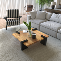 Modern Solid Mango Wood Coffee Table
