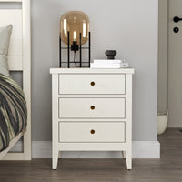 Solid Wood Bedside Table with Storage