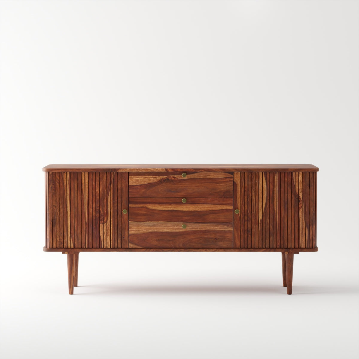 Sheesham Wood Sideboard Buffet with 3 Drawers