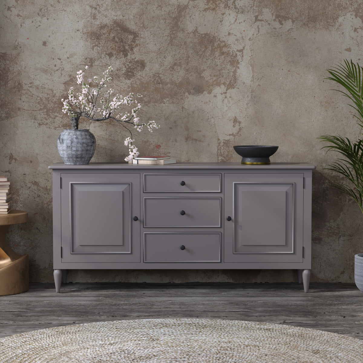 Mango Wood Sideboard Buffet with Drawer Storage