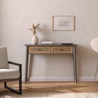 Solid Wood Console Table with Drawers