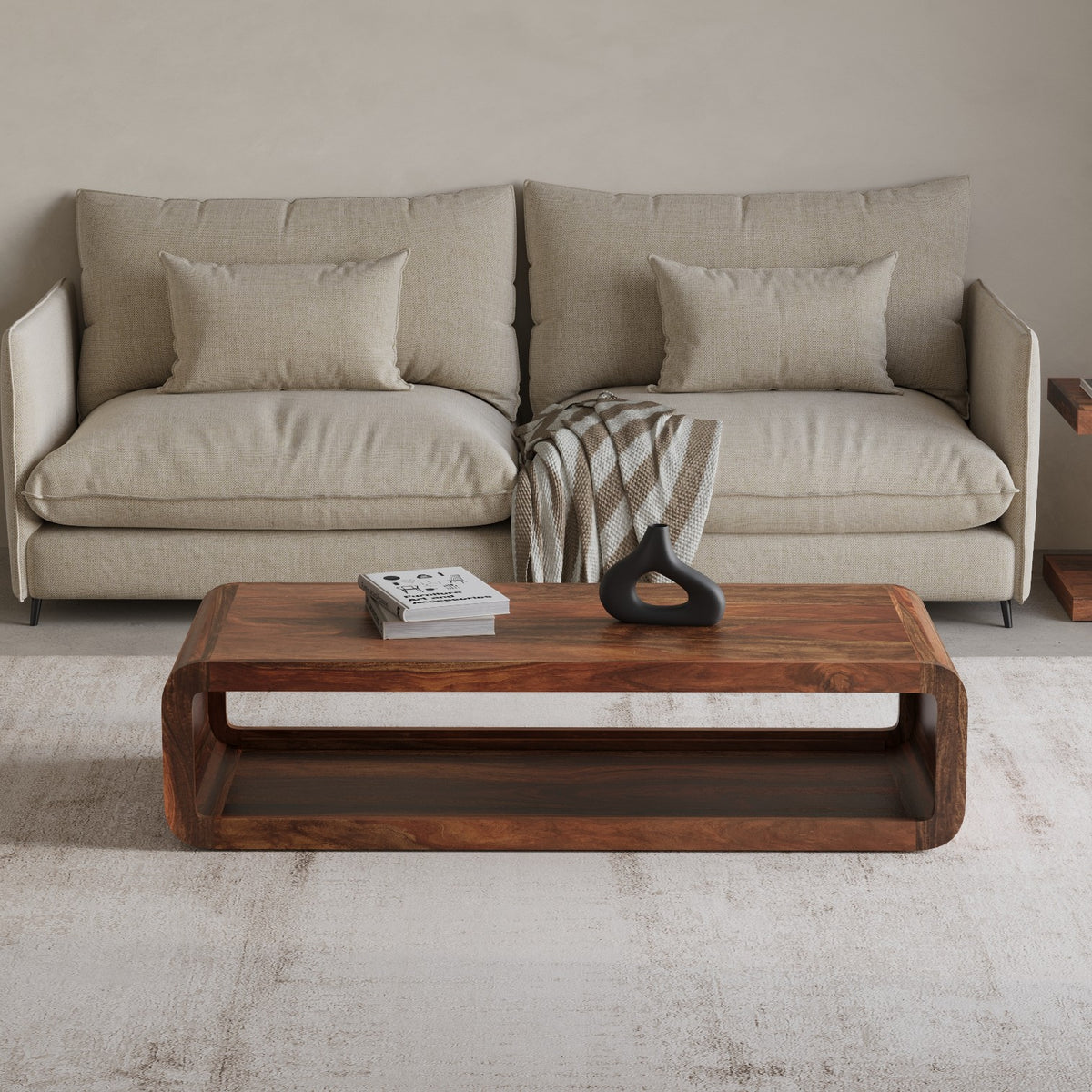 Sheesham Wood Rectangular Coffee Table