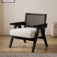 Solid Wood Accent Arm Chair Lounge sofa for Living Room