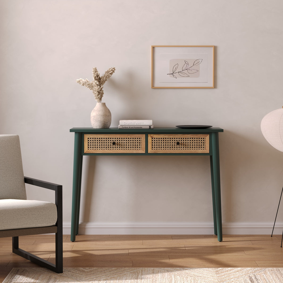 Wooden Console Table with Storage
