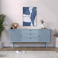 Solid Mango Wood Buffet Sideboard Cabinet with Storage