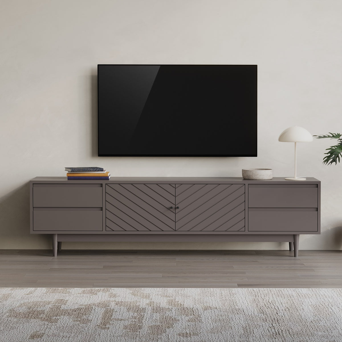 Solid Wood Tv Unit Stand for Bedroom