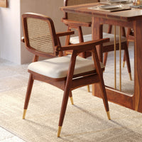 Wooden Dining Table 6 Seater with Modern Metal Accent Design