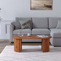 Mango Wood Semi Round Center Table