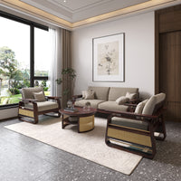 Solid Wood 5 Seater Sofa Set