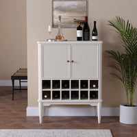Solid Wood Bar Cabinet with Cabinet Storage