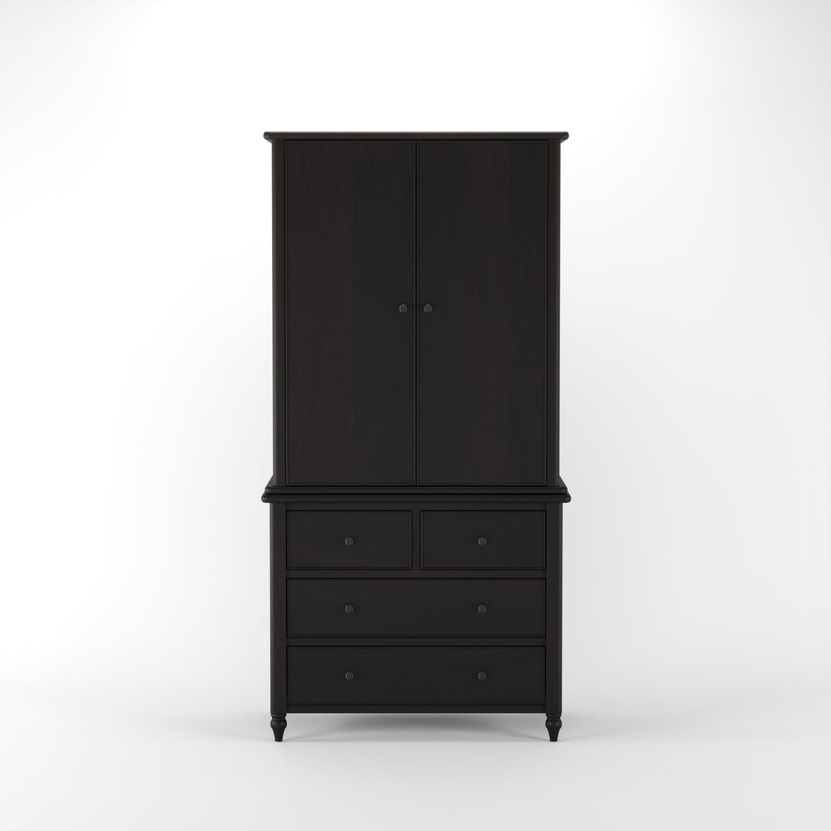 Solid Sheesham Wood Wardrobe with 2 Door Cabinet & 4 Drawers