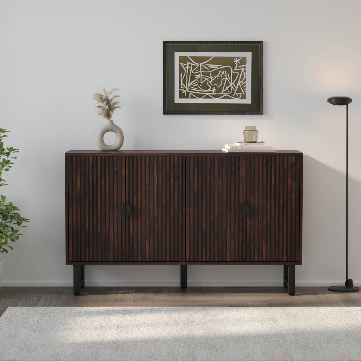 Sheesham Wood Sideboard Buffet Cabinet