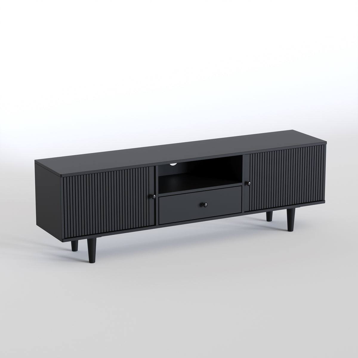 Solid Wood Unit Cabinet with Storage for Living Room